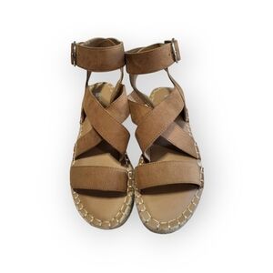 Dolcetta‎ Espadrilles Sandals Size 6 Strappy Brown Neutral